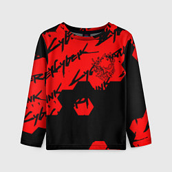 Лонгслив детский Cyberpunk 2077 кибер броня, цвет: 3D-принт