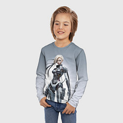 Лонгслив детский Barbie - cyber warrior, цвет: 3D-принт — фото 2
