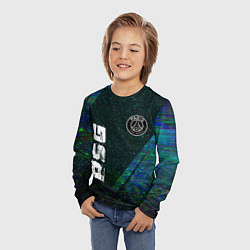 Лонгслив детский PSG glitch blue, цвет: 3D-принт — фото 2