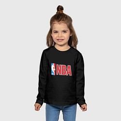 Лонгслив детский NBA logo, цвет: 3D-принт — фото 2