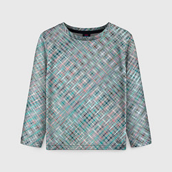 Детский лонгслив Светлый серо-голубой текстурированный