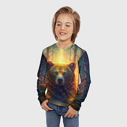 Лонгслив детский Медведь на рассвете, цвет: 3D-принт — фото 2