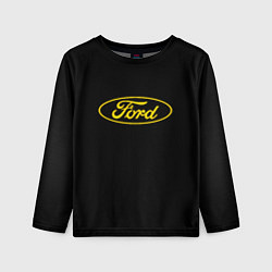 Лонгслив детский Ford logo yellow, цвет: 3D-принт