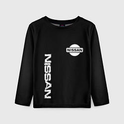 Лонгслив детский Nissan logo white auto, цвет: 3D-принт