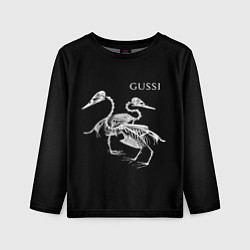 Лонгслив детский Gussi - two skeletons of a goose, цвет: 3D-принт