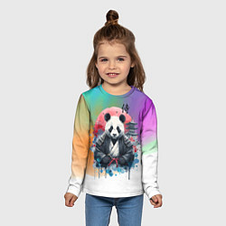 Лонгслив детский Panda samurai - Japan, цвет: 3D-принт — фото 2