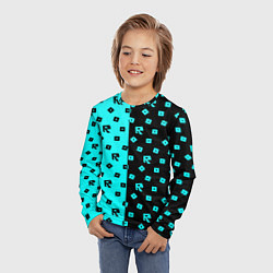 Лонгслив детский Roblox mobile game pattern, цвет: 3D-принт — фото 2
