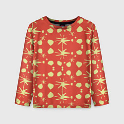 Детский лонгслив Лимонные пятна на красном цвете Фиеста