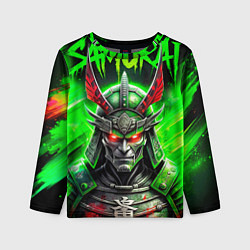 Лонгслив детский Samurai green, цвет: 3D-принт