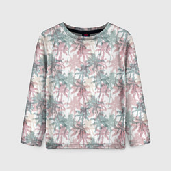 Детский лонгслив Пальмы разноцветные