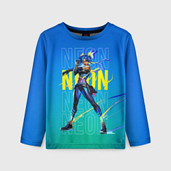 Лонгслив детский Neon Valorant, цвет: 3D-принт