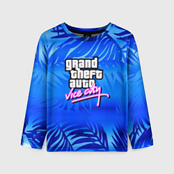Лонгслив детский GTA vice city тропики, цвет: 3D-принт