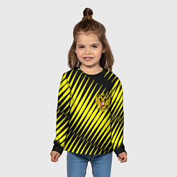 Лонгслив детский Герб РФ абстракция, цвет: 3D-принт — фото 2