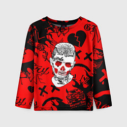 Лонгслив детский Lil Peep логотипы, цвет: 3D-принт
