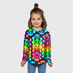 Лонгслив детский Geometry smile dash, цвет: 3D-принт — фото 2