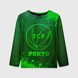 Детский лонгслив Porto - green gradient