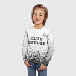 Лонгслив детский Club Brugge - white gradient посередине, цвет: 3D-принт — фото 2