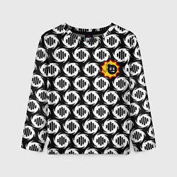 Детский лонгслив Serious Sam logo pattern