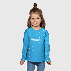 Лонгслив детский Freedurov паттерн из самолётиков, цвет: 3D-принт — фото 2