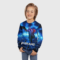 Лонгслив детский Deadlock Abrams синие молнии, цвет: 3D-принт — фото 2