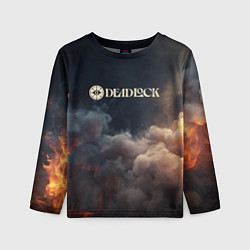 Лонгслив детский Deadlock лого и туман, цвет: 3D-принт
