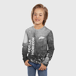 Лонгслив детский Forza Horizon - grey gradient вертикально, цвет: 3D-принт — фото 2