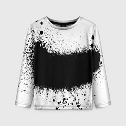 Детский лонгслив Просто краски чёрные