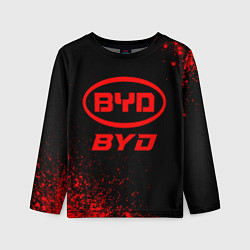 Лонгслив детский BYD - red gradient, цвет: 3D-принт