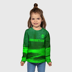Лонгслив детский Brighton - green gradient посередине, цвет: 3D-принт — фото 2