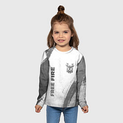 Лонгслив детский Free Fire - white gradient вертикально, цвет: 3D-принт — фото 2