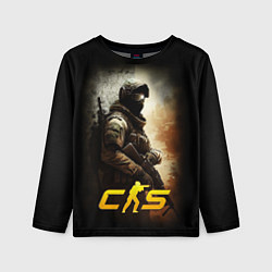 Лонгслив детский CS спецназовец, цвет: 3D-принт