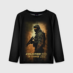 Лонгслив детский Counter strike спецназовец, цвет: 3D-принт