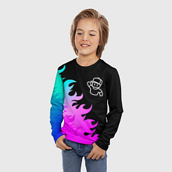 Лонгслив детский Stumble Guys взрыв частиц, цвет: 3D-принт — фото 2