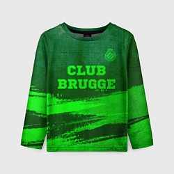 Детский лонгслив Club Brugge - green gradient посередине