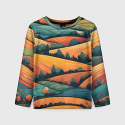 Детский лонгслив Поля луга