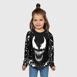 Лонгслив детский Venom logo, цвет: 3D-принт — фото 2