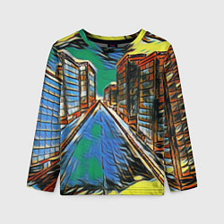 Лонгслив детский Улица проспект городской, цвет: 3D-принт