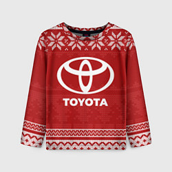 Лонгслив детский Новогодний Toyota, цвет: 3D-принт
