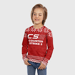 Лонгслив детский Новогодний Counter Strike 2, цвет: 3D-принт — фото 2