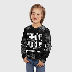 Лонгслив детский Снежный Barcelona, цвет: 3D-принт — фото 2