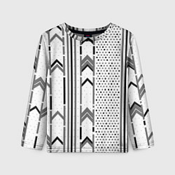 Детский лонгслив Закулисье чёрно-белое