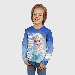 Лонгслив детский Эльза из Холодного сердца, цвет: 3D-принт — фото 2