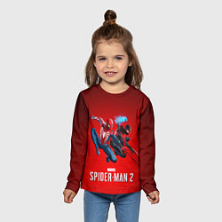 Лонгслив детский Два паука Marvel spider man 2, цвет: 3D-принт — фото 2