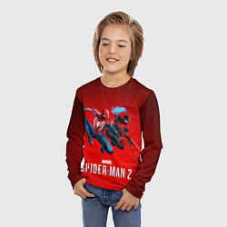 Лонгслив детский Два паука Marvel spider man 2, цвет: 3D-принт — фото 2
