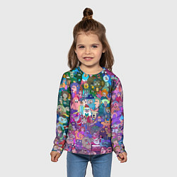 Лонгслив детский Новогодний виммельбух, цвет: 3D-принт — фото 2