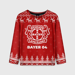 Детский лонгслив Новогодний Bayer 04 с оленями