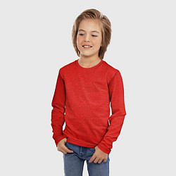 Лонгслив детский Красная кожаная текстура, цвет: 3D-принт — фото 2