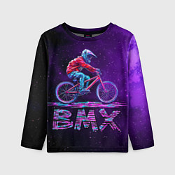 Детский лонгслив BMXер в космосе