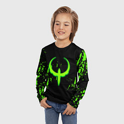 Лонгслив детский Quake брызги кислотных красок, цвет: 3D-принт — фото 2