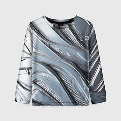 Детский лонгслив Полированный металл серебряный